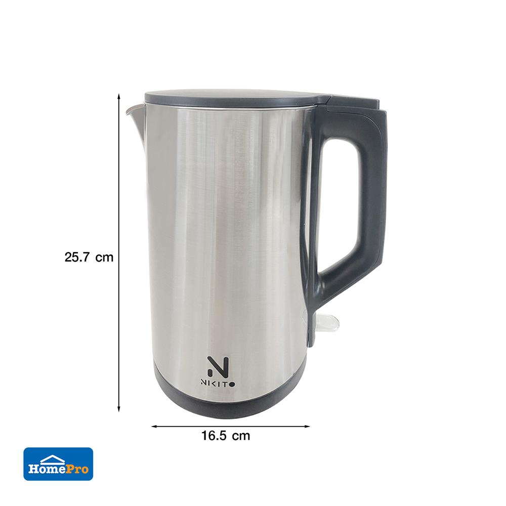 กาต้มน้ำไฟฟ้า NIKITO ZDS-303 2 ลิตร สีเงิน