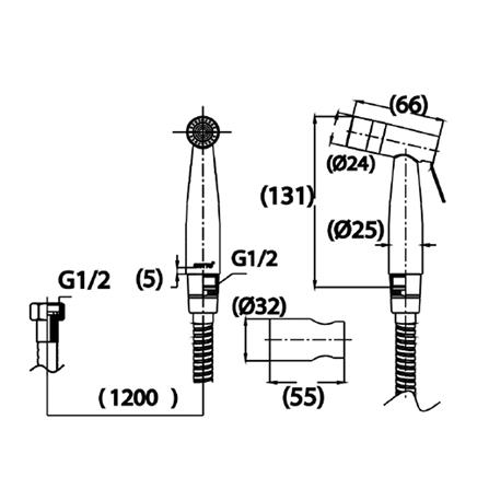 สายฉีดชำระครบชุด COTTO CT9914SA (HM) สเตนเลส_2
