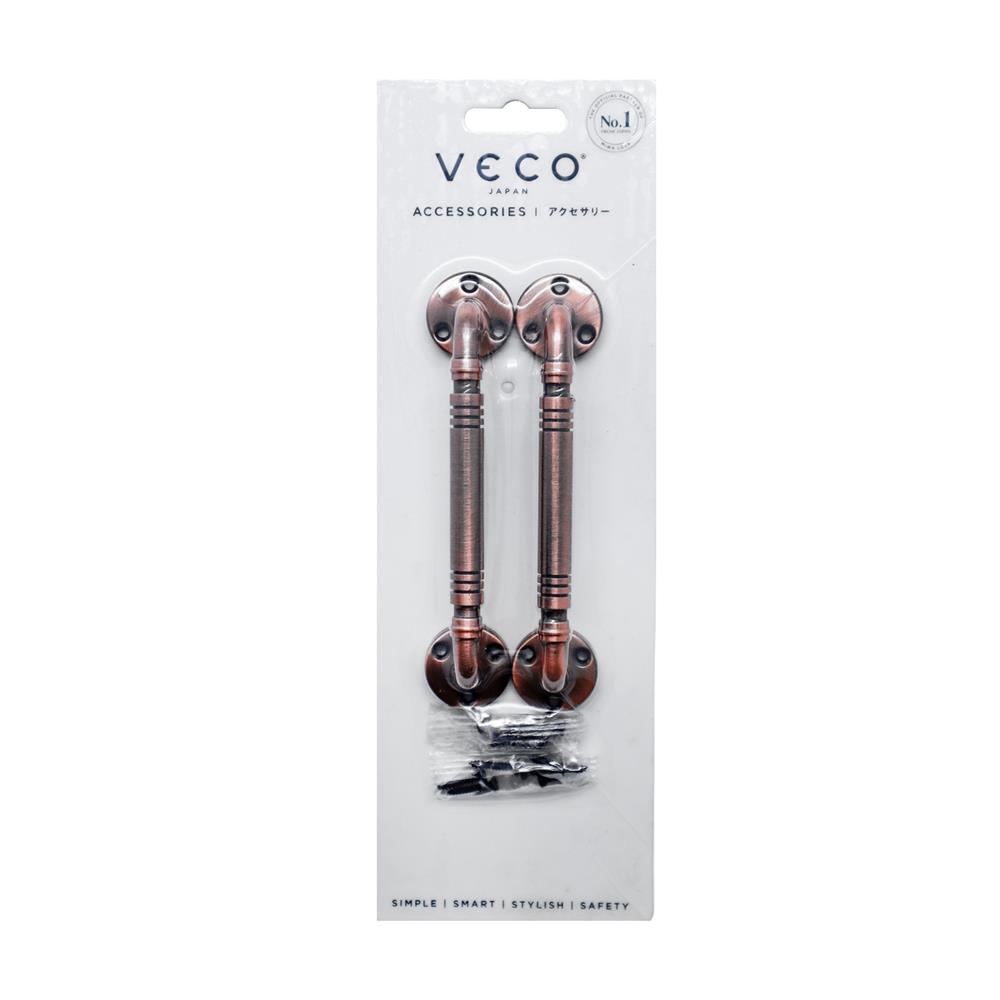 มือจับกลึง VECO 500 4 นิ้ว สีทองแดงรมดำ แพ็ก 2 ชิ้น