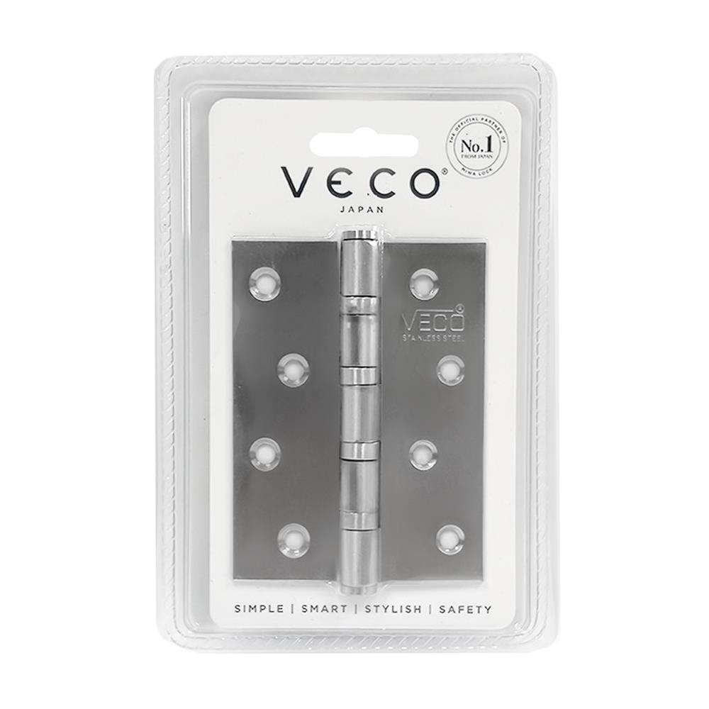 บานพับ 4x3 นิ้ว x 2 มม. VECO 4BB สีสเตนเลส (แพ็ก 3 ชิ้น)