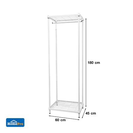 ตู้เสื้อผ้า 2 แผ่นชั้น PLIM LINEAR LN-WR60-1 60 ซม. สีขาว_7