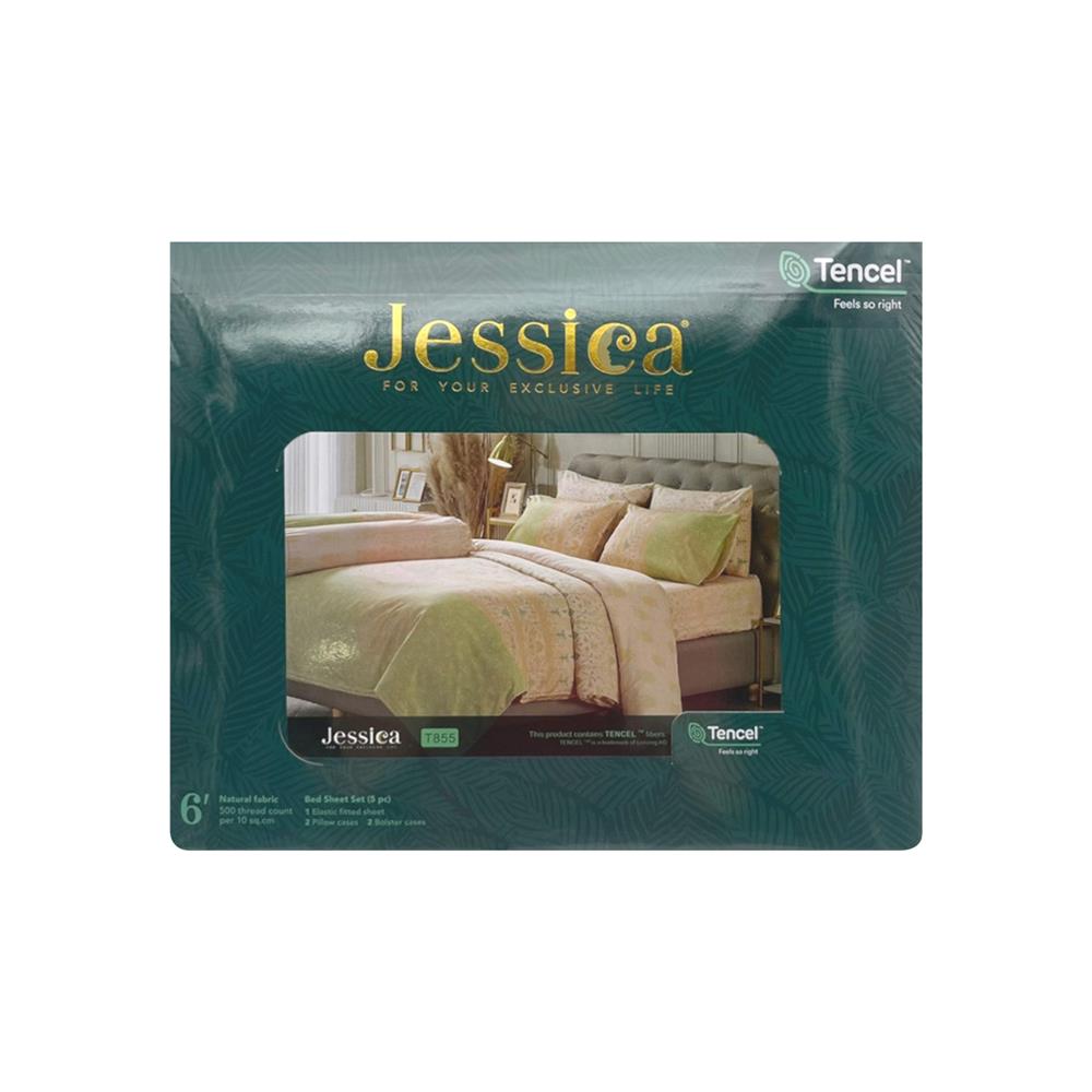ชุดผ้าปูที่นอน 6 ฟุต 5 ชิ้น JESSICA TENCEL 20164-T855
