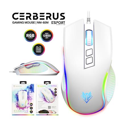 เมาส์เกมมิ่ง NUBWO CERBERUS NM92M สีขาว_3