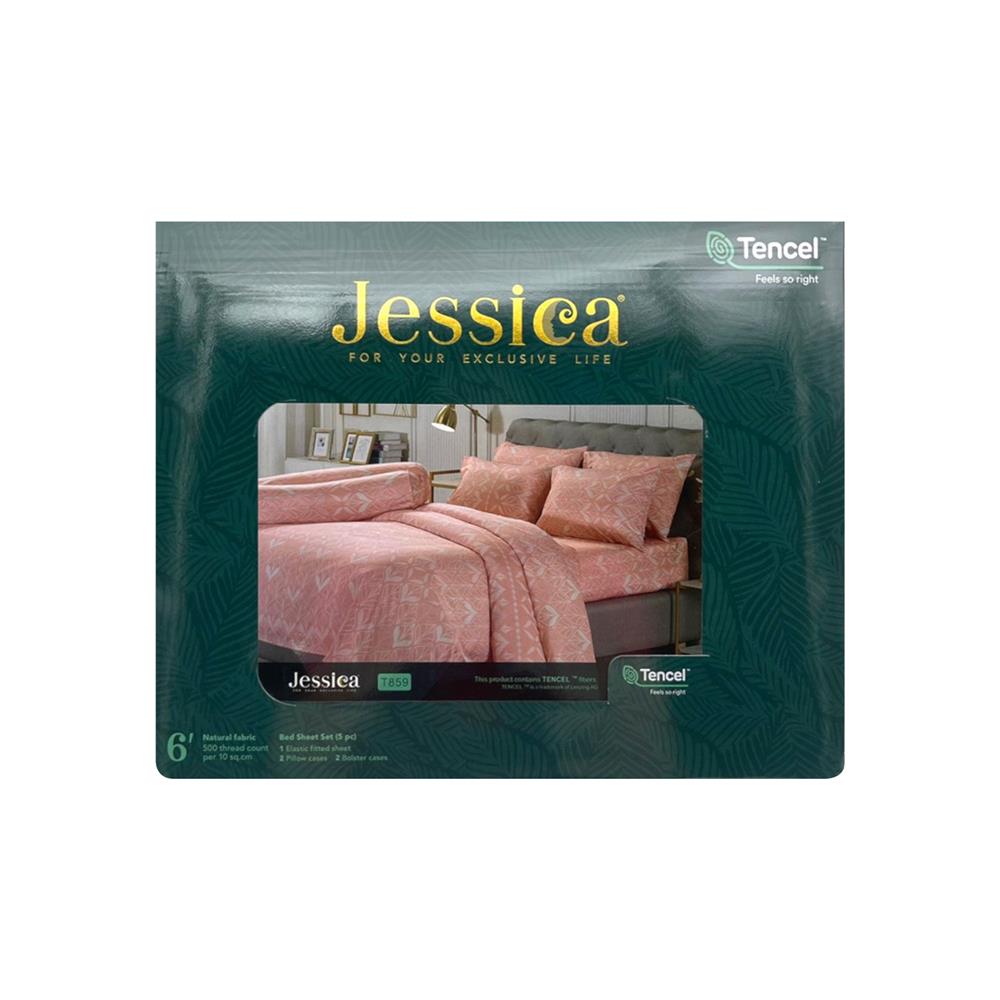 ชุดผ้าปูที่นอน 6 ฟุต 5 ชิ้น JESSICA TENCEL 20164-T859