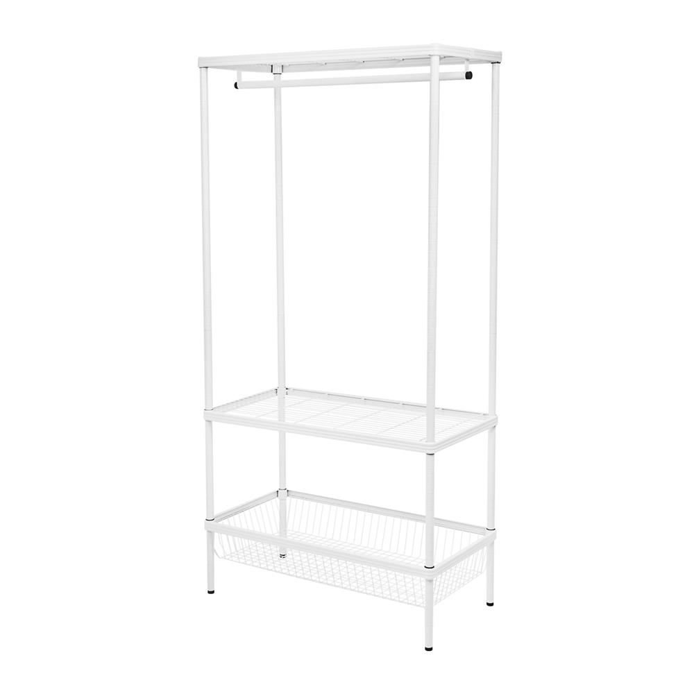 ตู้เสื้อผ้า 1 ตะกร้า PLIM LINEAR LN-WR90-1 90 ซม. สีขาว_0