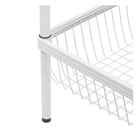 ตู้เสื้อผ้า 1 ตะกร้า PLIM LINEAR LN-WR90-1 90 ซม. สีขาว_4