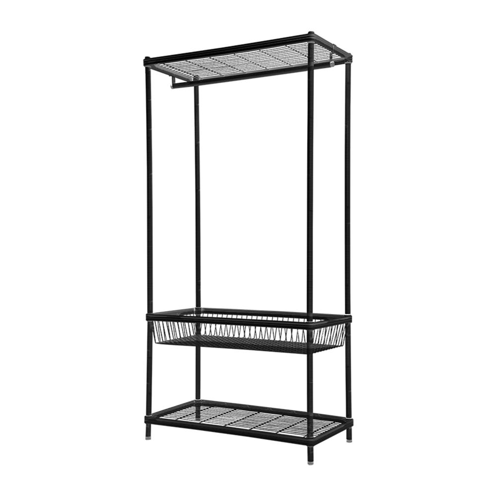 ตู้เสื้อผ้า 1 ตะกร้า PLIM LINEAR LN-WR90-1 90 ซม. สีดำ_1