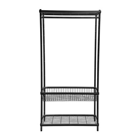 ตู้เสื้อผ้า 1 ตะกร้า PLIM LINEAR LN-WR90-1 90 ซม. สีดำ_2