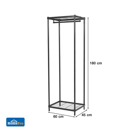 ตู้เสื้อผ้า 2 แผ่นชั้น PLIM LINEAR LN-WR60-1 60 ซม. สีดำ_7