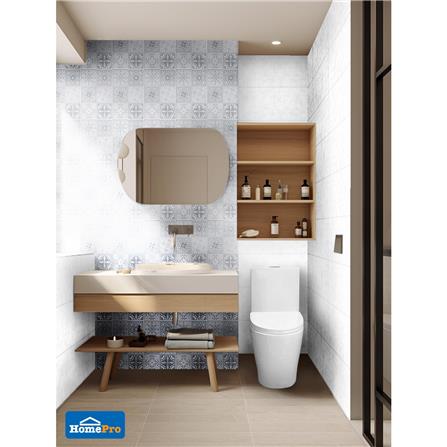 กระเบื้องผนัง 25x40 ซม. TARA เฌอเรีย กลาง เกรย์ 1 ตร.ม._3