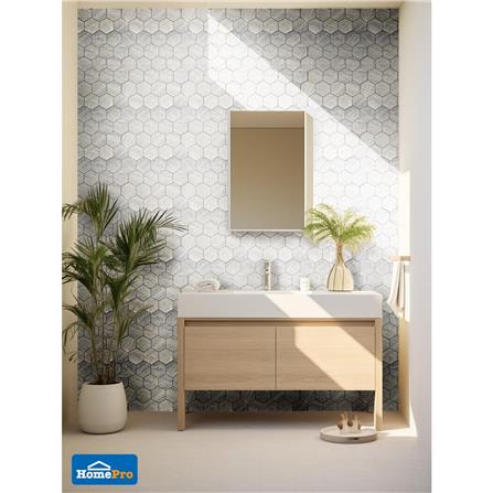 โมเสคพอร์ซเลน 30.4x26.4 ซม. TARA LUNE HExAGON สีเทา_2