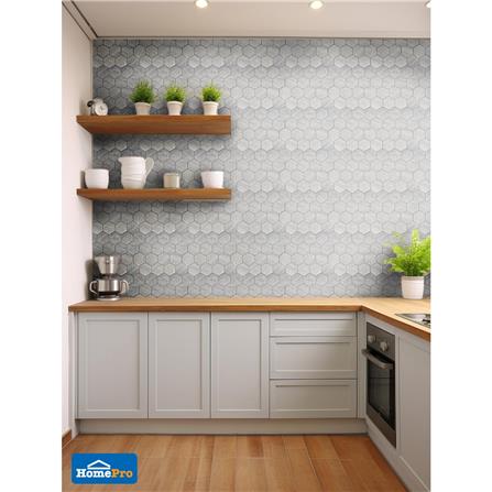 โมเสคพอร์ซเลน 30.4x26.4 ซม. TARA LUNE HExAGON สีเทา_3