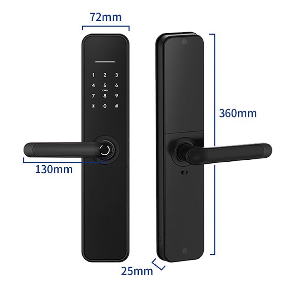 กลอนดิจิตอล AZLE L500 WATERPROOF สีดำ