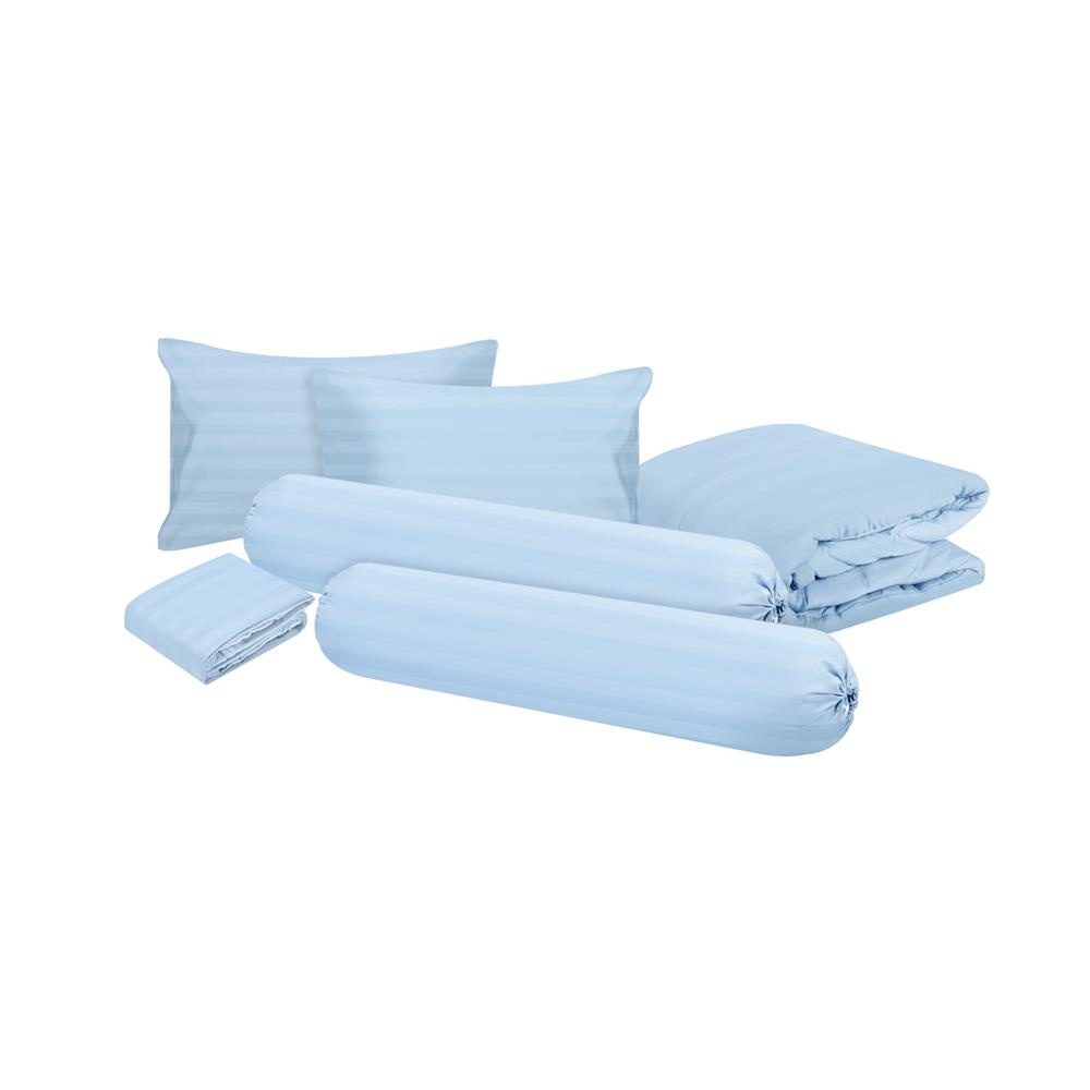 ชุดผ้าปูที่นอน 6 ฟุต 6 ชิ้น ME LIVING KIERA  สีฟ้า