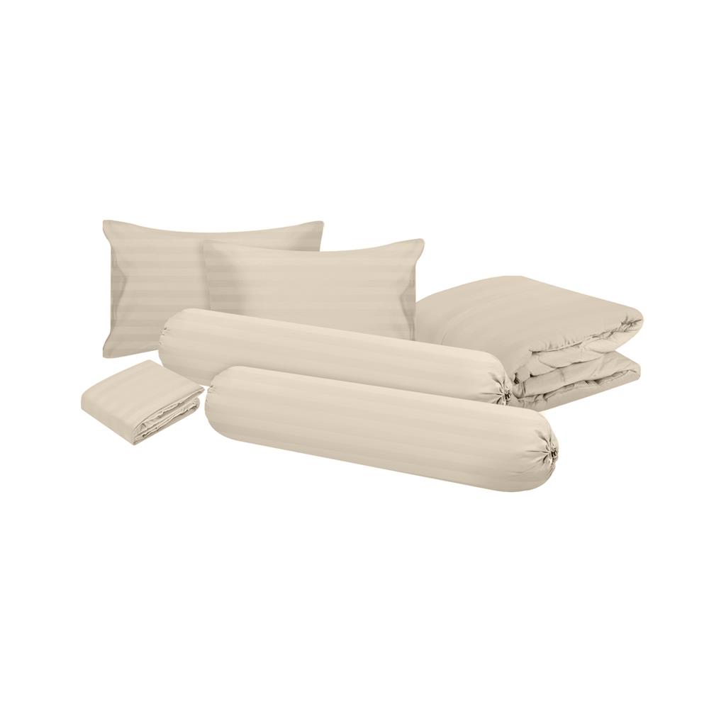 ชุดผ้าปูที่นอน 6 ฟุต 6 ชิ้น ME LIVING KIERA สีเบจ