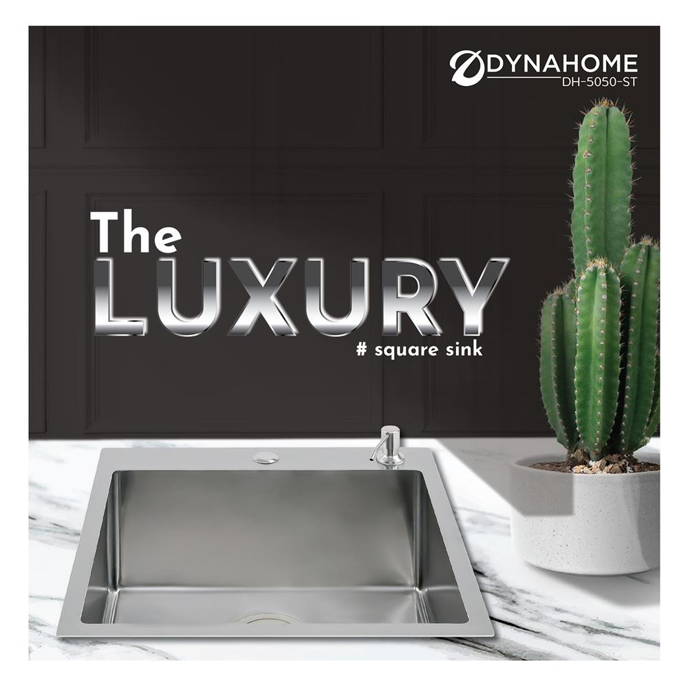 ซิงค์ฝัง 1 หลุม DYNA HOME DH-5050-ST สีเงิน
