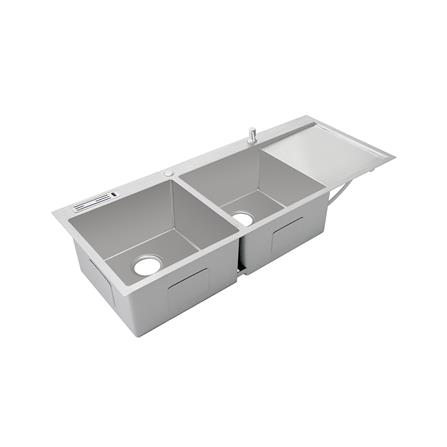 ซิงค์ฝัง 2 หลุม 1 ที่พัก DYNA HOME DH-12050-DTS สีเงิน_1