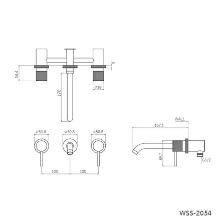 ก๊อกอ่างล้างหน้าผสม WS WSS-2054 สเตนเลส_1
