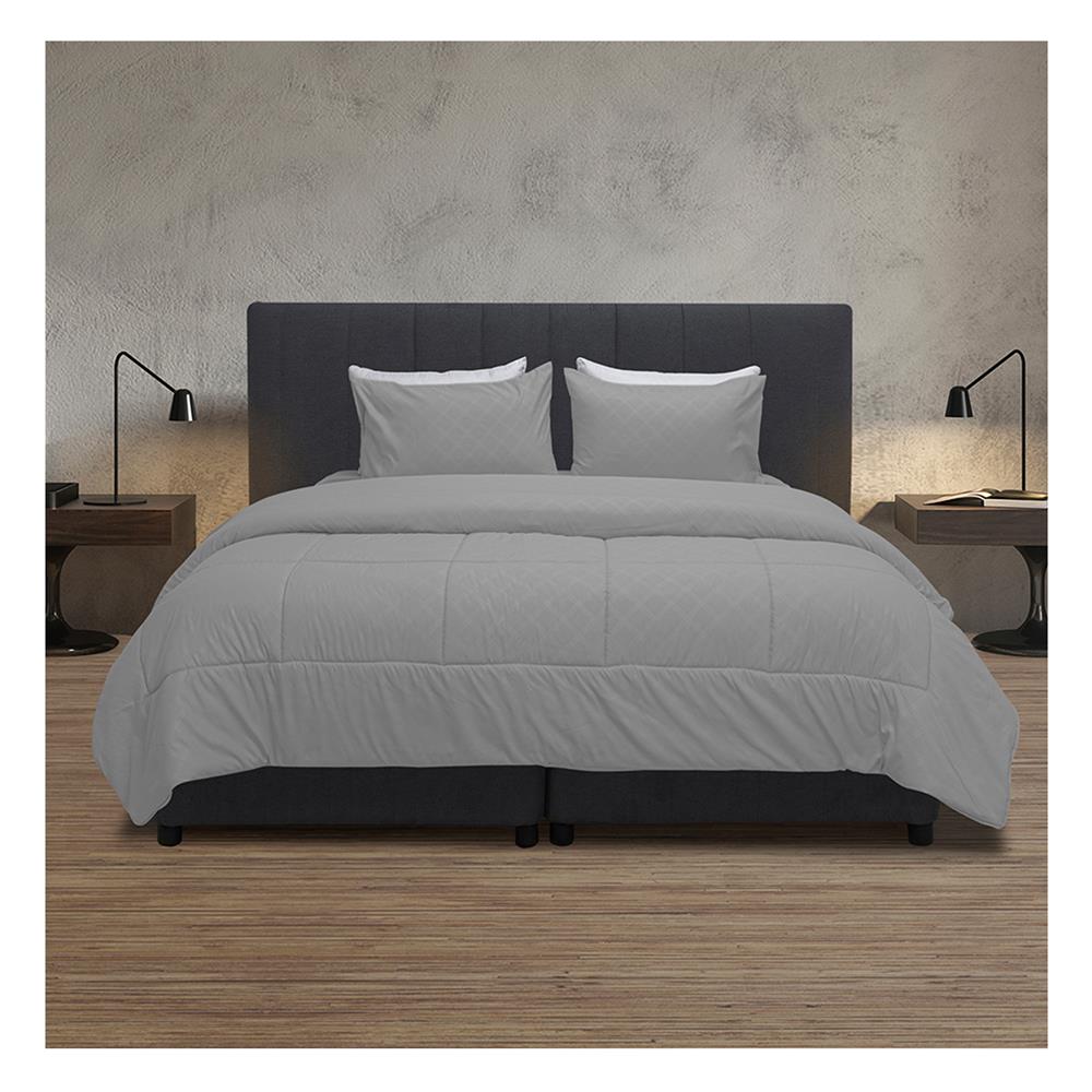 ชุดผ้าปูที่นอน 6 ฟุต 5 ชิ้น PICASSO CLASSIC สี ENJOY GREY