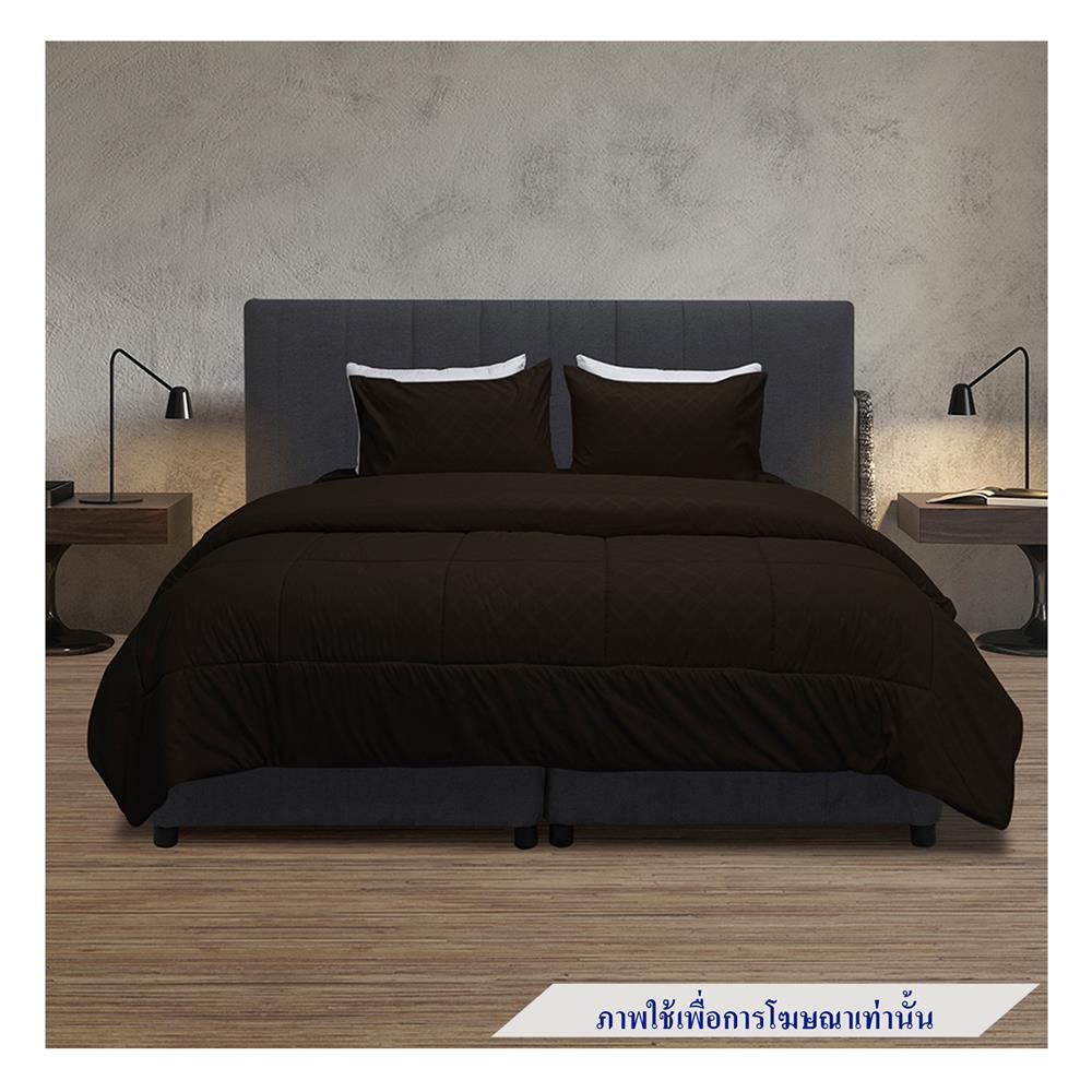 ชุดผ้าปูที่นอน 6 ฟุต 5 ชิ้น PICASSO CLASSIC สี ENJOY DARK BROWN