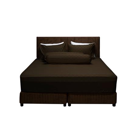 ชุดผ้าปูที่นอน 6 ฟุต 5 ชิ้น PICASSO CLASSIC สี ENJOY DARK BROWN_1