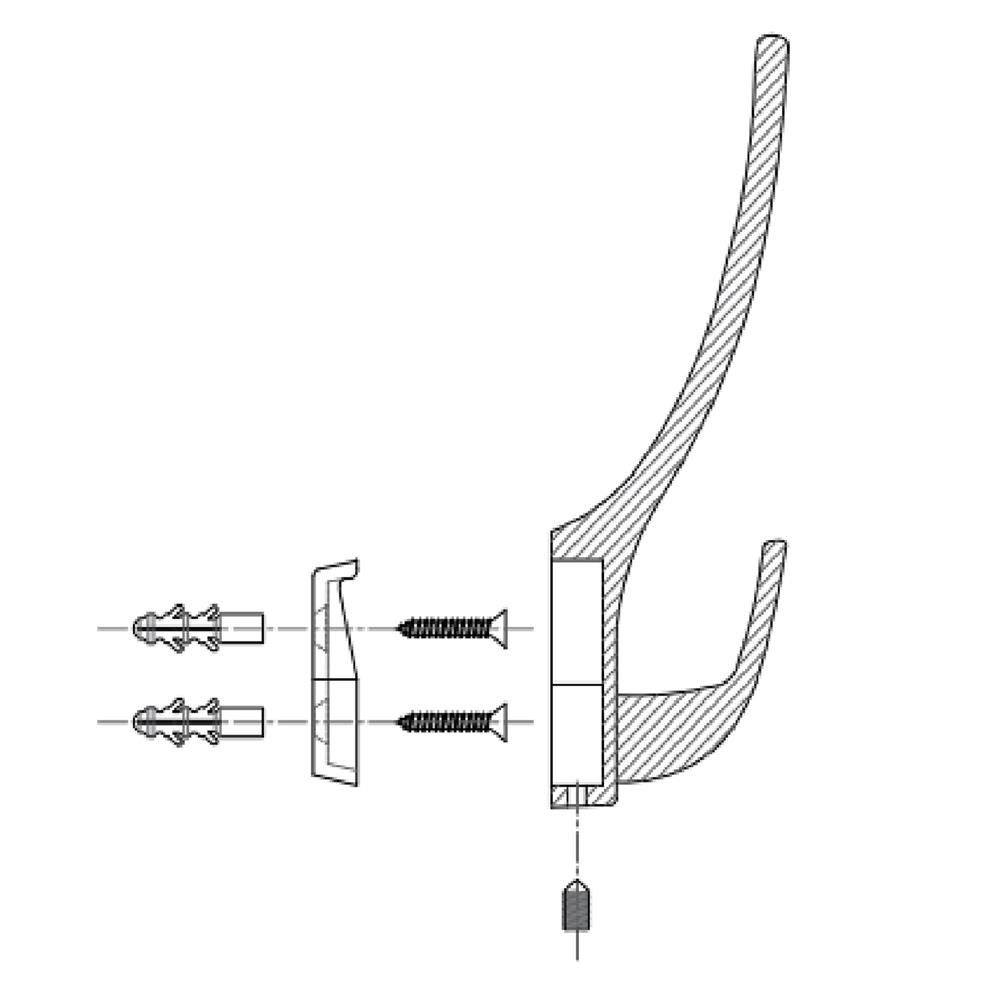 ตะขอแขวน HAFELE 488.03.116 สีดำ