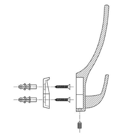 ตะขอแขวน HAFELE 488.03.116 สีดำ_3