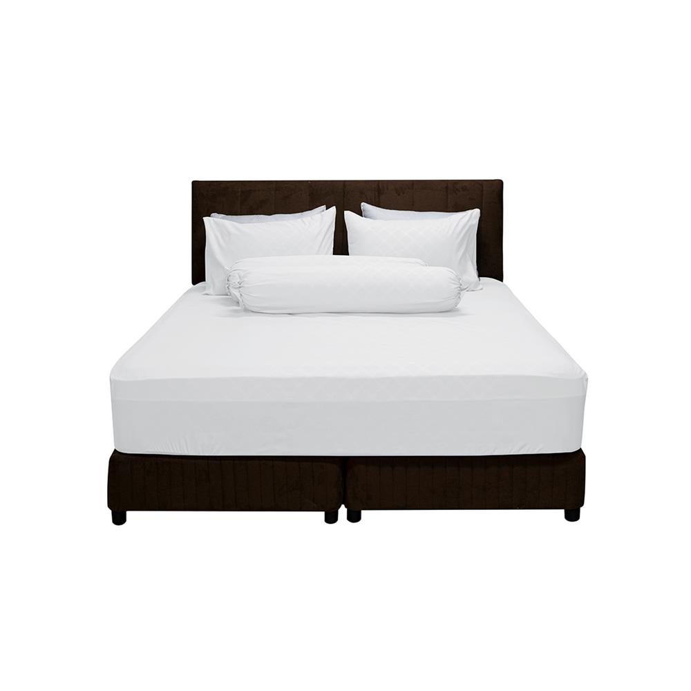 ชุดผ้าปูที่นอน 6 ฟุต 5 ชิ้น PICASSO CLASSIC สี ENJOY WHITE