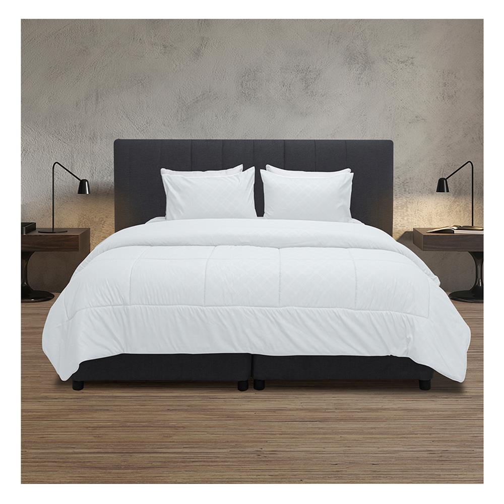 ชุดผ้าปูที่นอน 6 ฟุต 5 ชิ้น PICASSO CLASSIC สี ENJOY WHITE