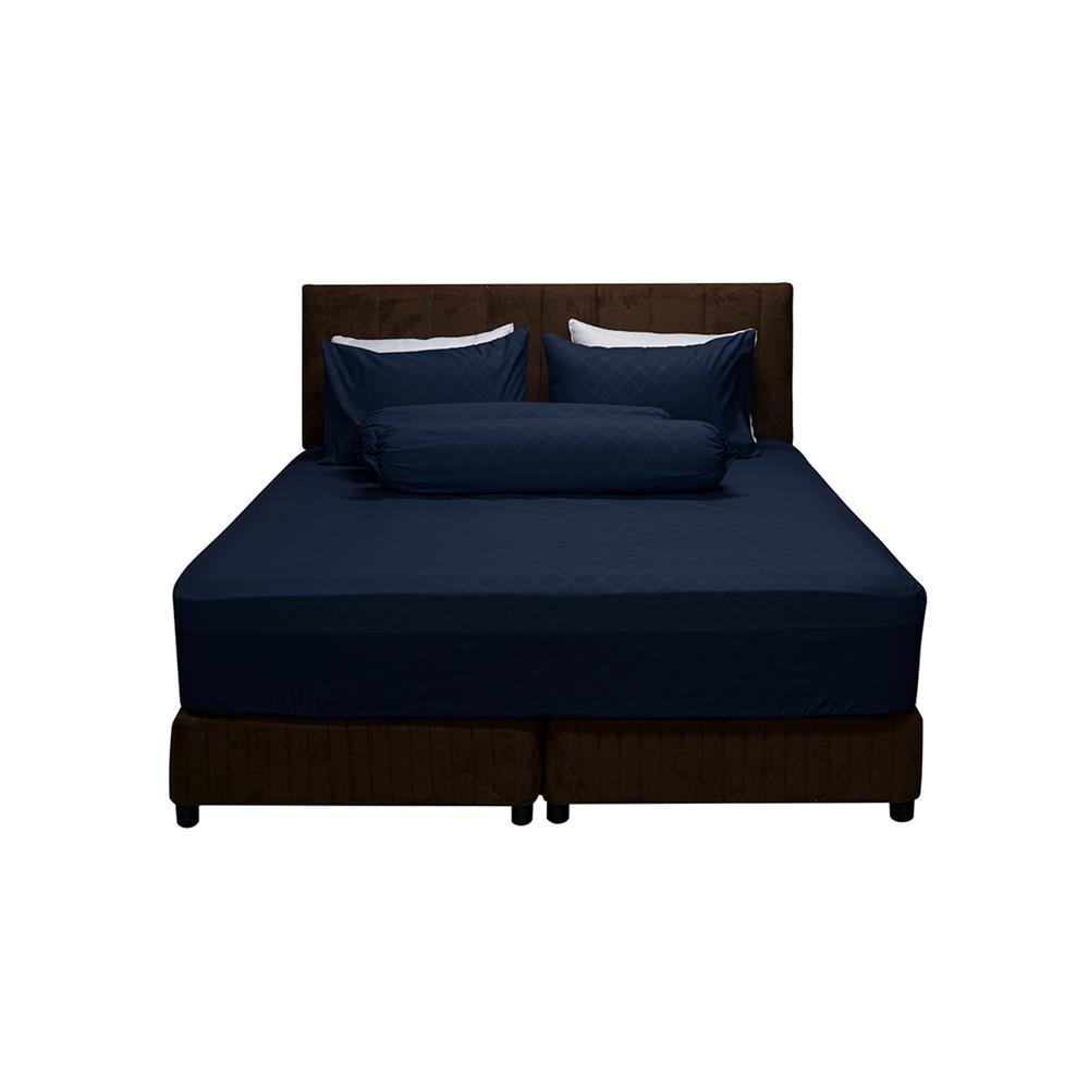 ชุดผ้าปูที่นอน 6 ฟุต 5 ชิ้น PICASSO CLASSIC สี ENJOY NAVY BLUE