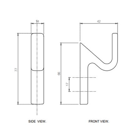 ตะขอแขวน HAFELE 488.03.108 สีดำ_2