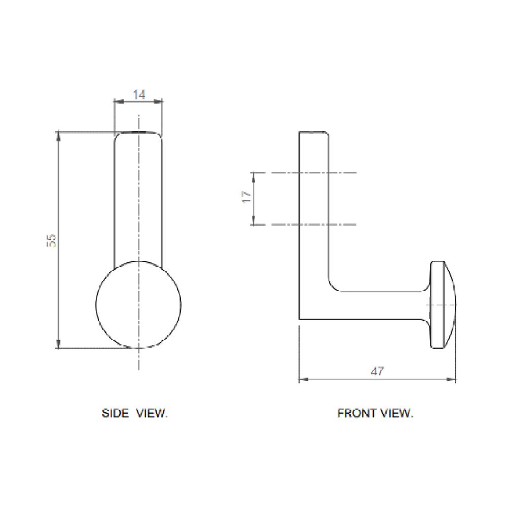 ตะขอแขวน HAFELE 488.03.114 สีทองเหลือง