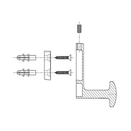ตะขอแขวน HAFELE 488.03.114 สีทองเหลือง_3
