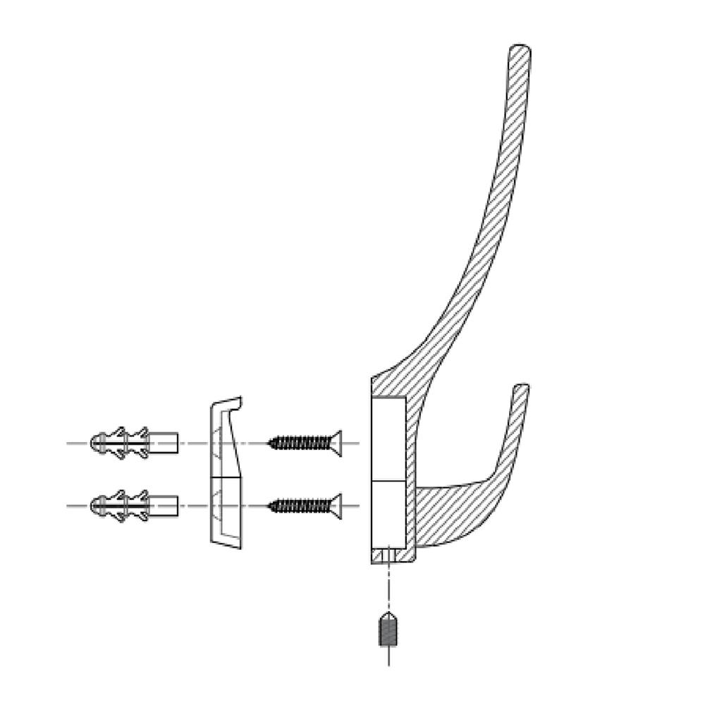 ตะขอแขวน HAFELE 488.03.117 โครมเงา