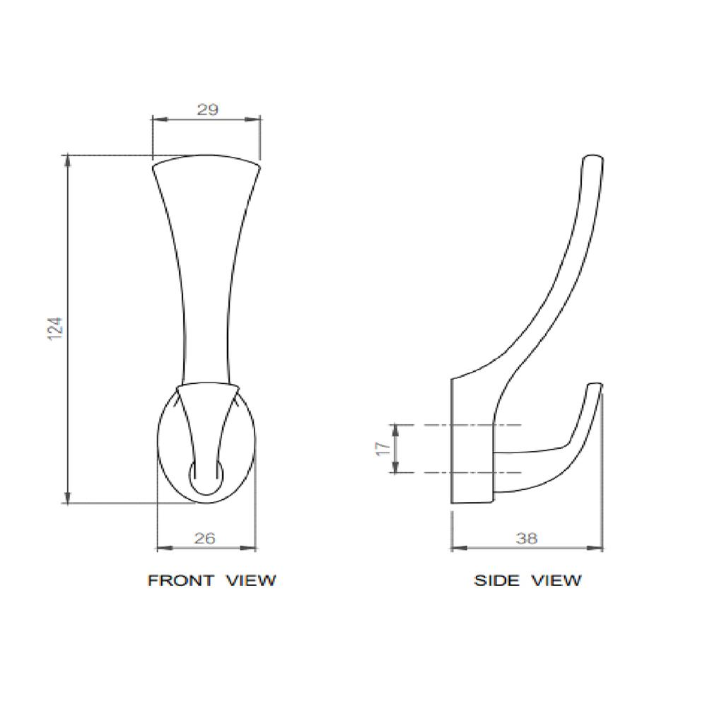 ตะขอแขวน HAFELE 488.03.117 โครมเงา