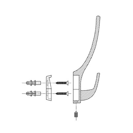 ตะขอแขวน HAFELE 488.03.118 สีทอง_3
