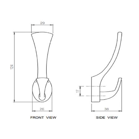 ตะขอแขวน HAFELE 488.03.118 สีทอง_2