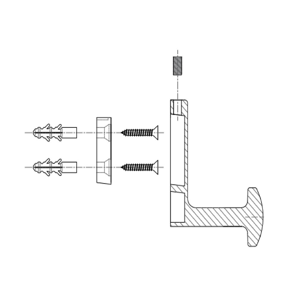 ตะขอแขวน HAFELE 488.03.112 สีดำ