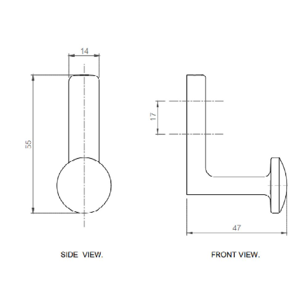 ตะขอแขวน HAFELE 488.03.112 สีดำ