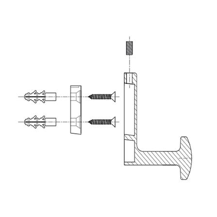 ตะขอแขวน HAFELE 488.03.112 สีดำ_3