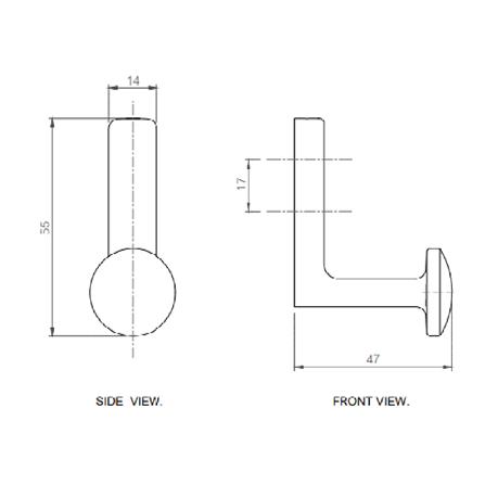 ตะขอแขวน HAFELE 488.03.112 สีดำ_2