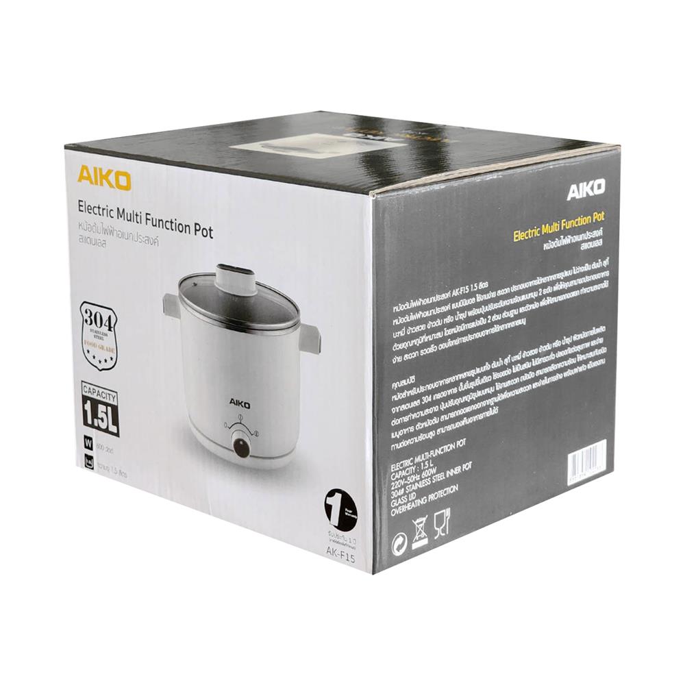 หม้ออเนกประสงค์ AIKO AK-F15-WH สีขาว 1.5 ลิตร