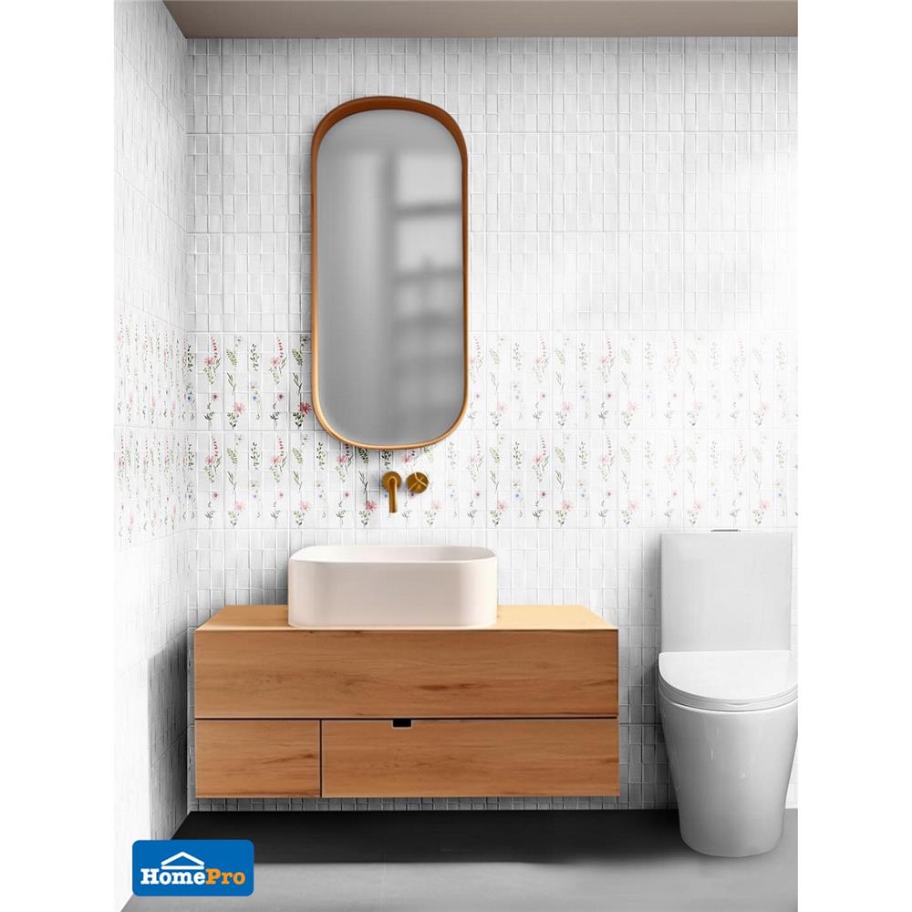 กระเบื้องผนัง 8x12 นิ้ว TARA ซินเนีย ไวท์ PM 1 ตร.ม.