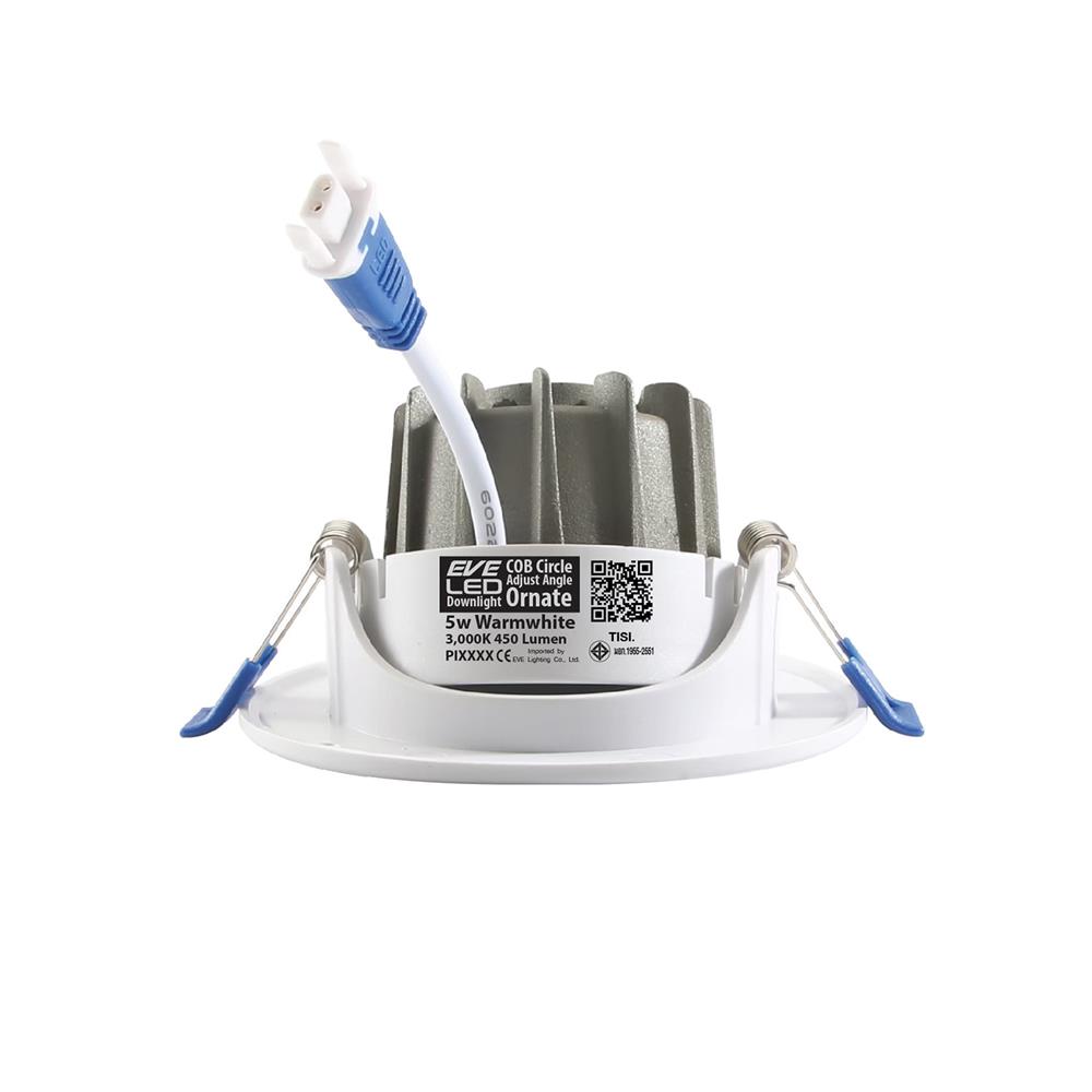 ดาวน์ไลท์ LED EVE 588219 3 นิ้ว 5 วัตต์ WARM WHITE สีขาว