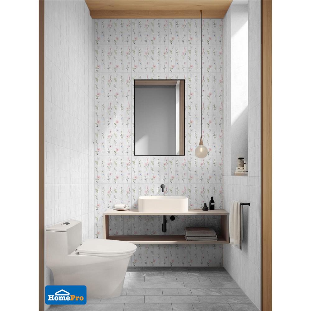 กระเบื้องผนัง 8x12 นิ้ว TARA ซินเนียฟลอร่า ไวท์ 1 ตร.ม.