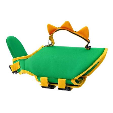 เสื้อชูชีพสัตว์เลี้ยง CLAWSET BKK ลายไดโนเสาร์ ไซซ์ 2XL สีเขียว_0