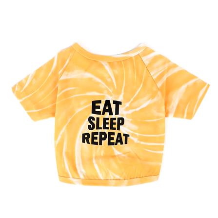 เสื้อสัตว์เลี้ยง CLAWSET EAT SLEEP REPEAT ไซซ์ S สีเหลือง_0