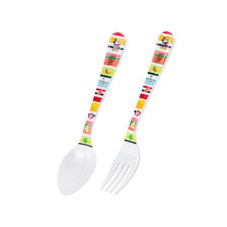 ชุดช้อนส้อมเล็กเมลามีน SUPERWARE MICKEY SUMMER FUN_1