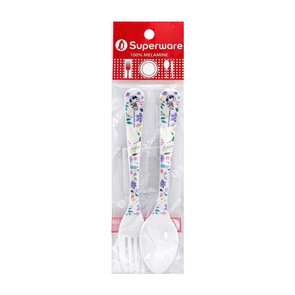 ชุดช้อนส้อมเล็กเมลามีน SUPERWARE SNOOPY BLOSSOM