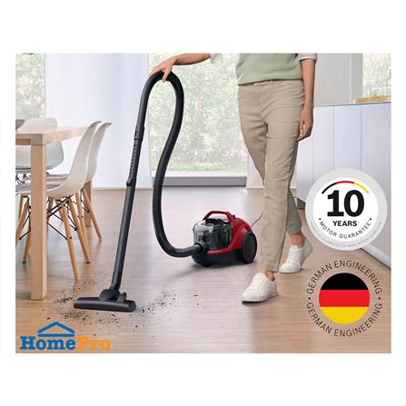 เครื่องดูดฝุ่นแบบกล่อง BOSCH BGS21WX200 สีดำ/แดง_2